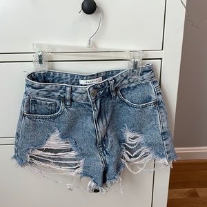pacsun high rise festival jean shorts
